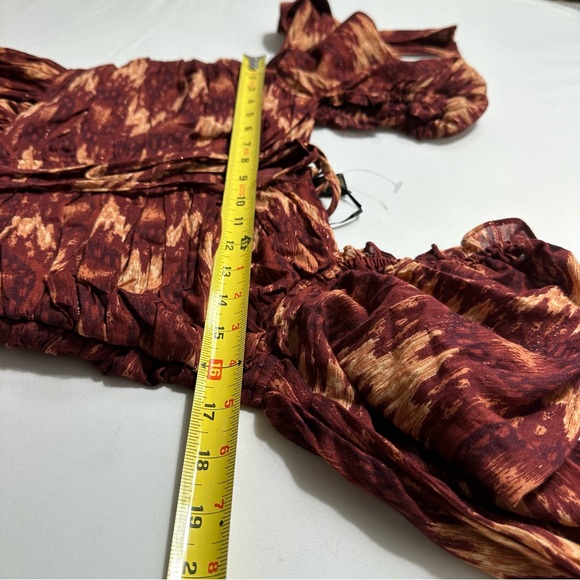 House of Harlow 1960 Chiffon Cocktail Party Long Puff Sleeve Dress Size M - Picture 10 of 13